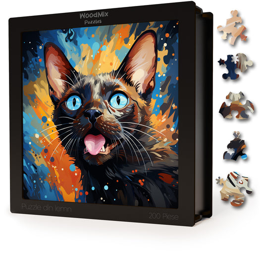 Puzzle cu Pisici - Siamese 4 - 200 piese - 30 x 30 cm