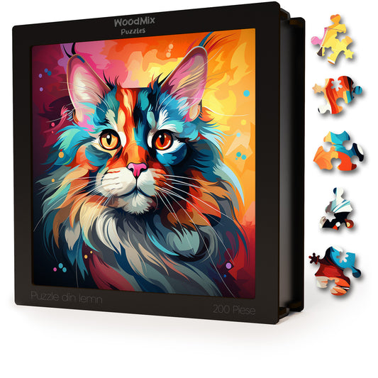Puzzle cu Pisici - Siberian 2 - 200 piese - 30 x 30 cm