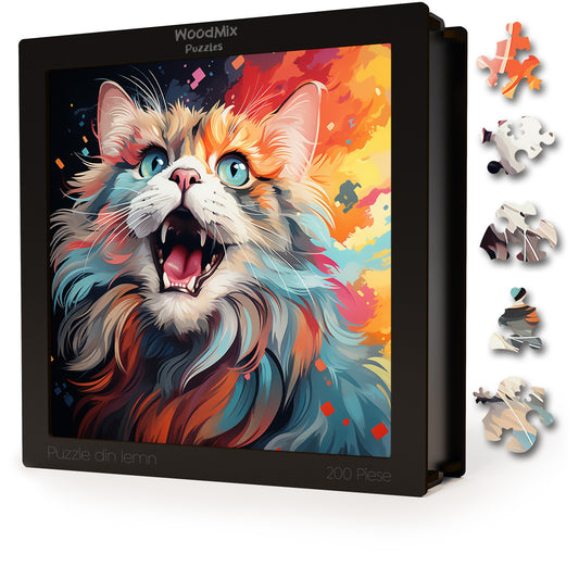 Puzzle cu Pisici - Siberian 4 - 200 piese - 30 x 30 cm