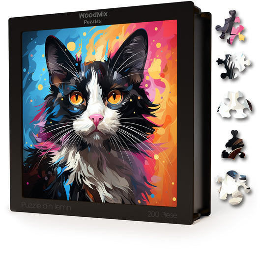 Puzzle cu Pisici - Snowshoe 1 - 200 piese - 30 x 30 cm