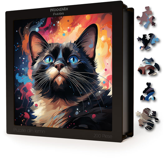 Puzzle cu Pisici - Snowshoe 4 - 200 piese - 30 x 30 cm