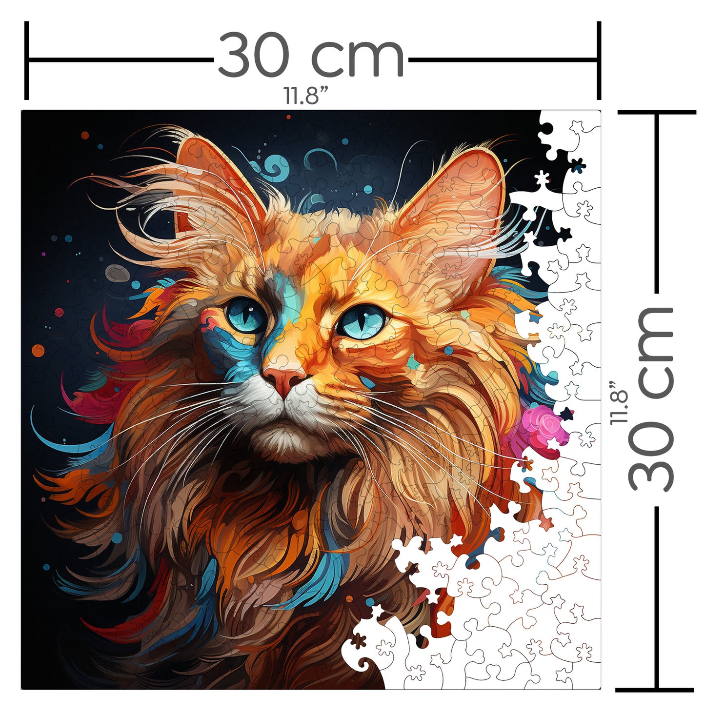 Puzzle cu Pisici - Somali 3 - 200 piese - 30 x 30 cm