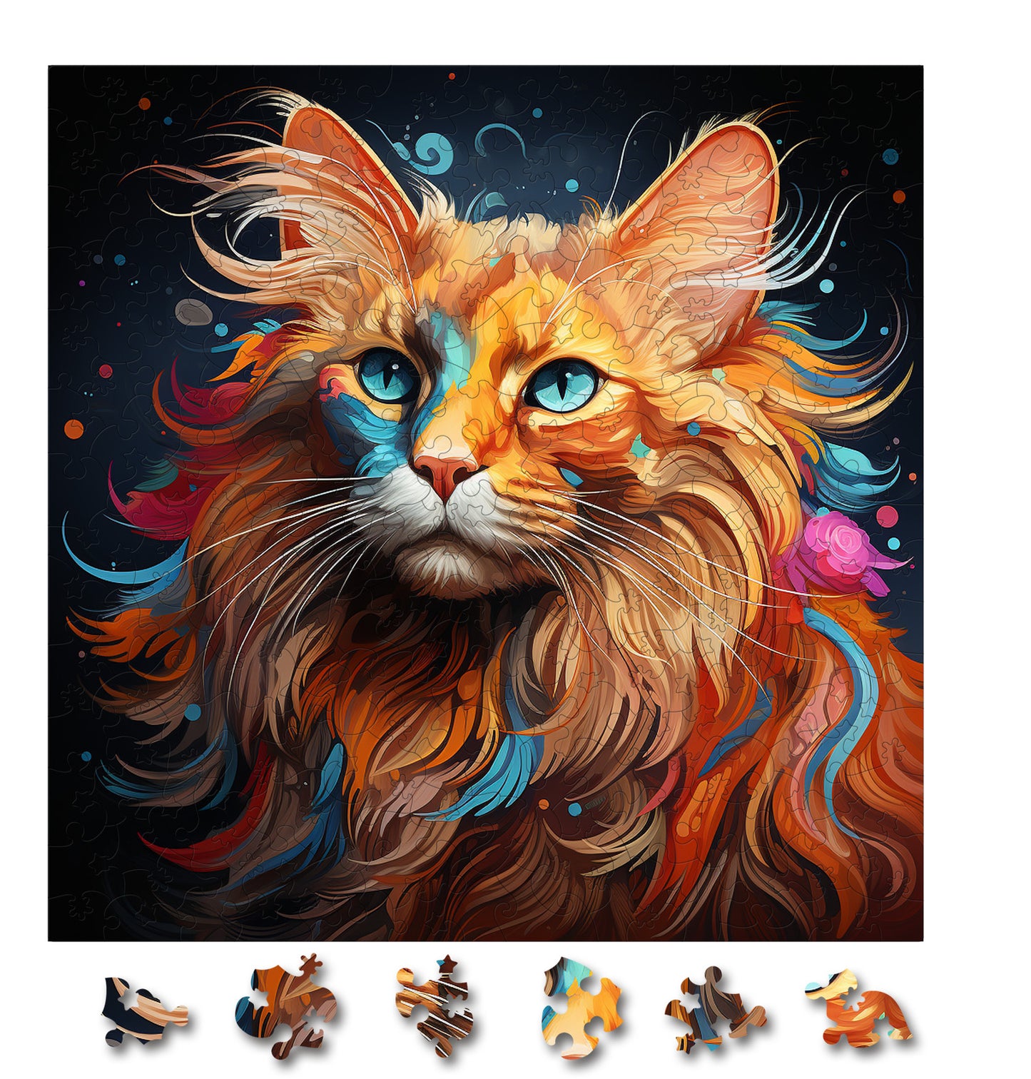 Puzzle cu Pisici - Somali 3 - 200 piese - 30 x 30 cm