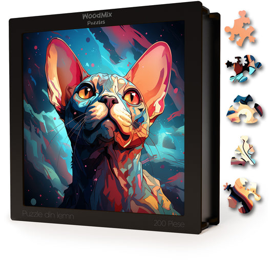 Puzzle cu Pisici - Sphynx 1 - 200 piese - 30 x 30 cm