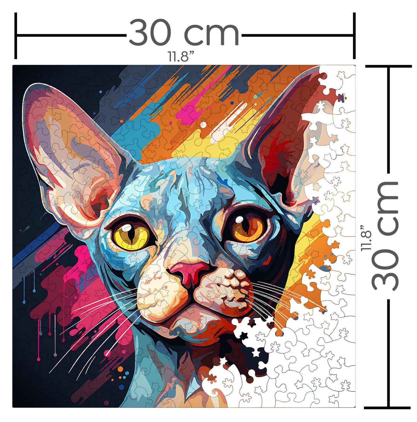 Puzzle cu Pisici - Sphynx 2 - 200 piese - 30 x 30 cm