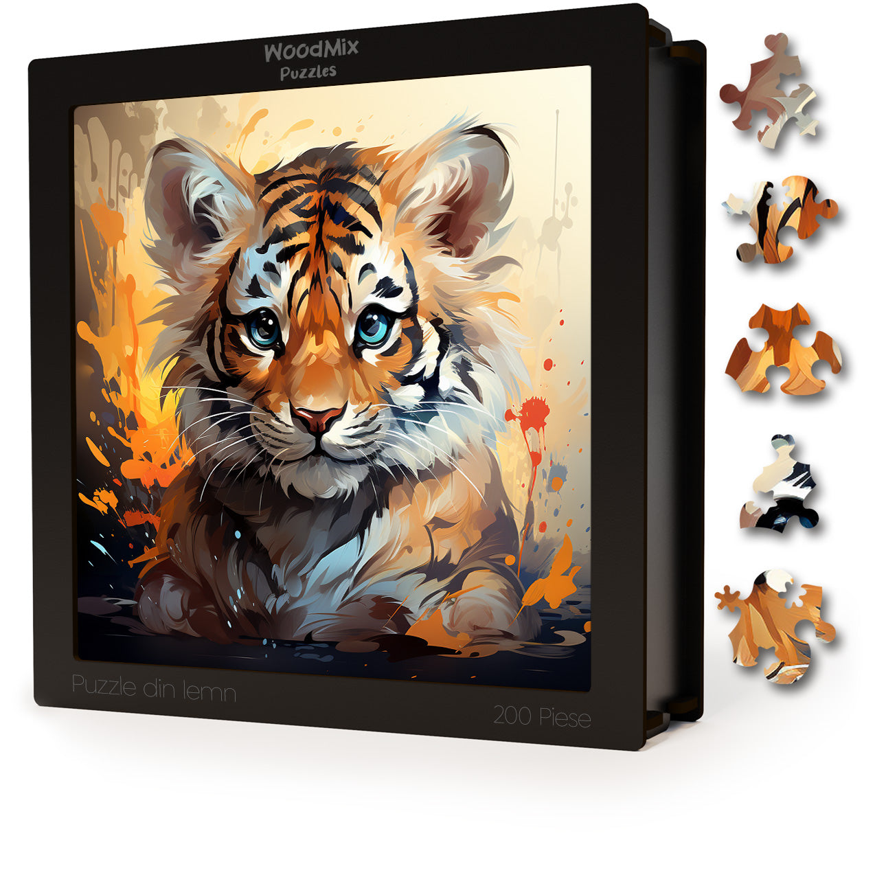 Puzzle cu Animale - Baby Tiger 3 - 200 piese - 30 x 30 cm