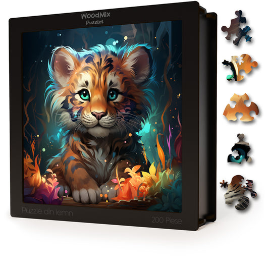 Puzzle cu Animale - Baby Tiger 4 - 200 piese - 30 x 30 cm