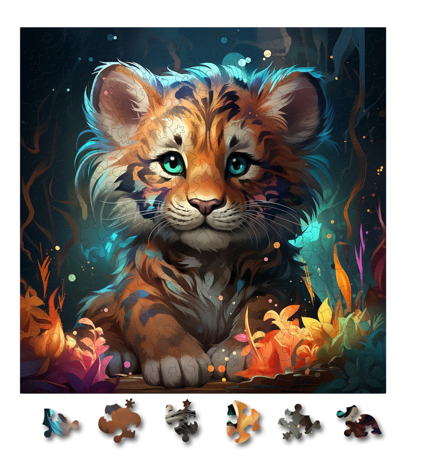 Puzzle cu Animale - Baby Tiger 4 - 200 piese - 30 x 30 cm