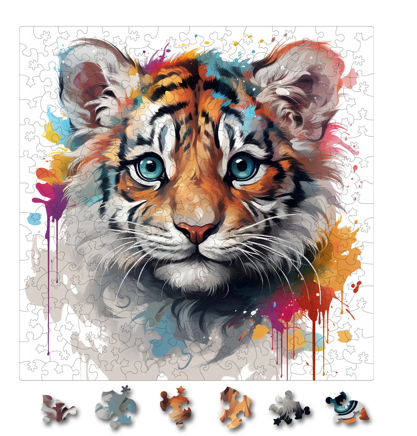 Puzzle cu Animale - Baby Tiger 5 - 200 piese - 30 x 30 cm