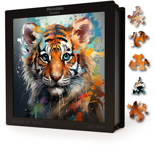 Puzzle cu Animale - Baby Tiger 7 - 200 piese - 30 x 30 cm