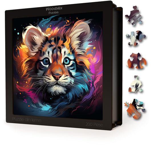 Puzzle cu Animale - Baby Tiger 8 - 200 piese - 30 x 30 cm