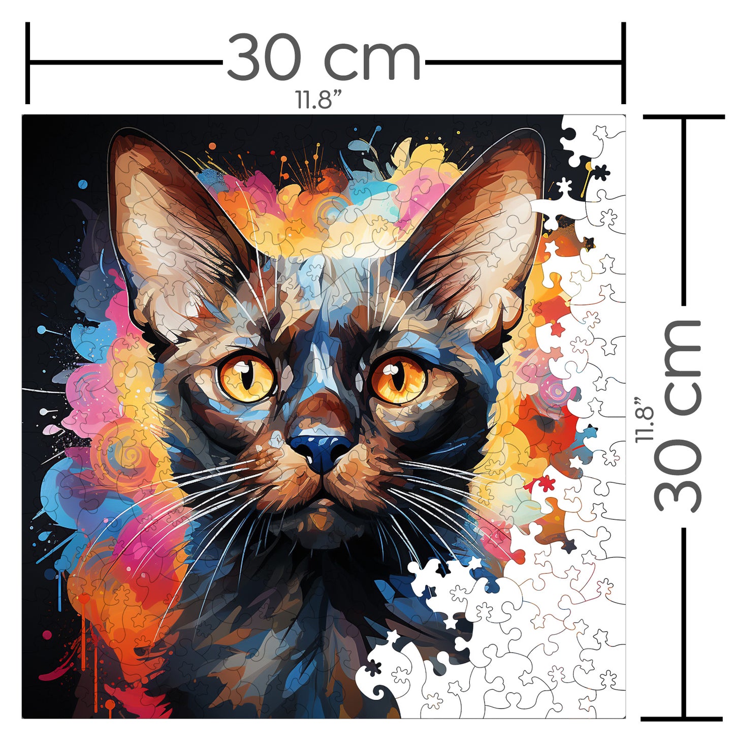 Puzzle cu Pisici - Tonkinese 3 - 200 piese - 30 x 30 cm
