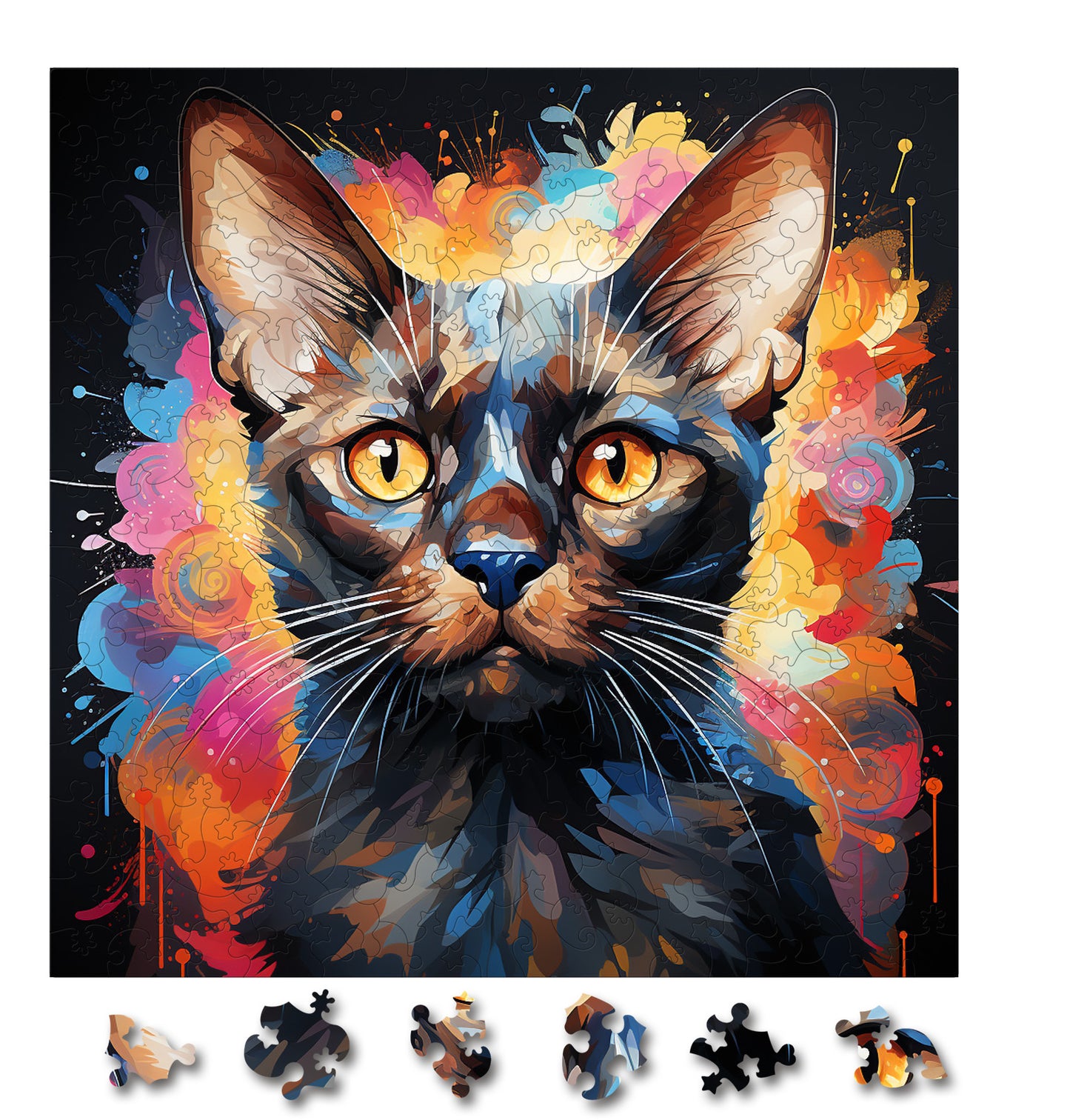 Puzzle cu Pisici - Tonkinese 3 - 200 piese - 30 x 30 cm