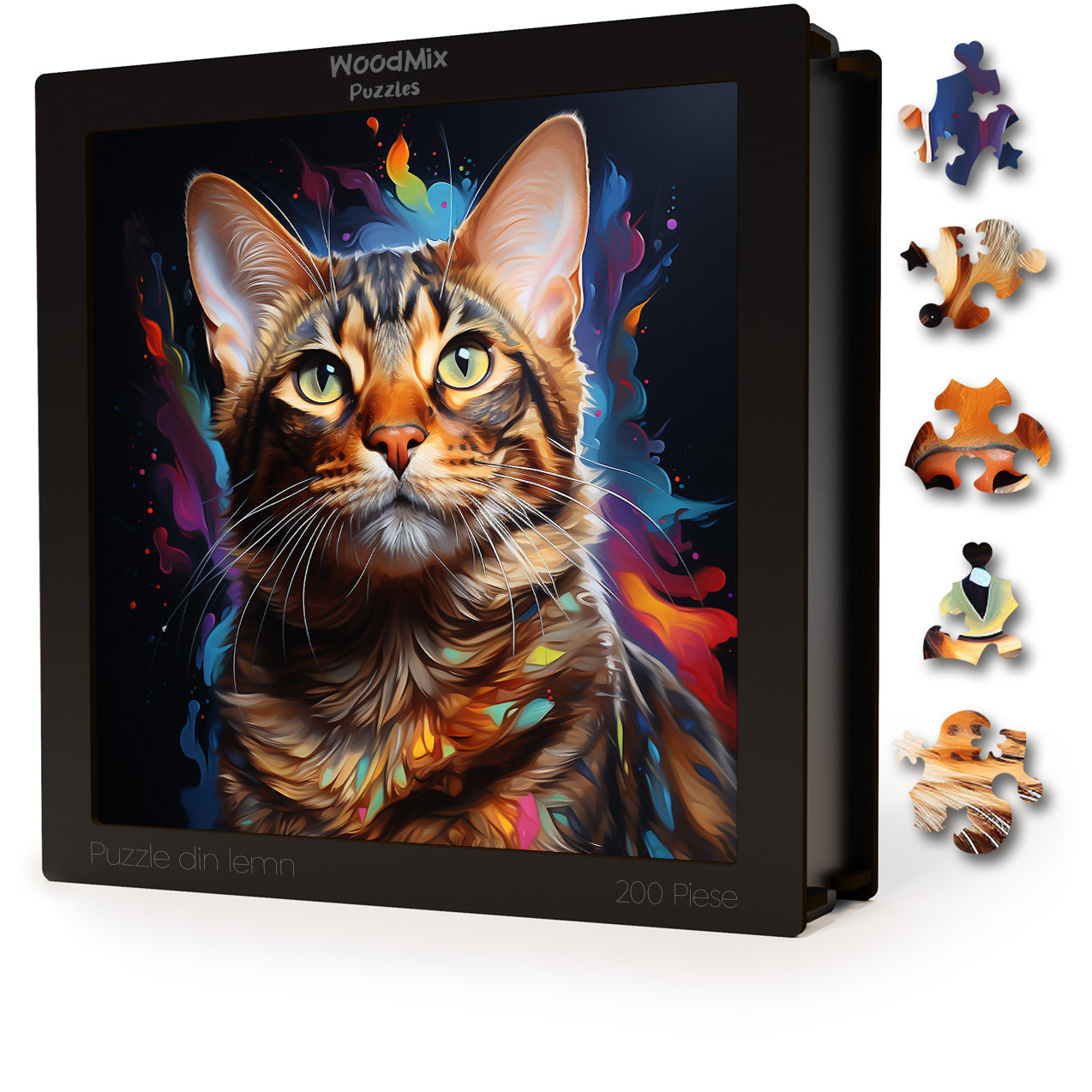 Puzzle cu Pisici - Toyger 4 - 200 piese - 30 x 30 cm