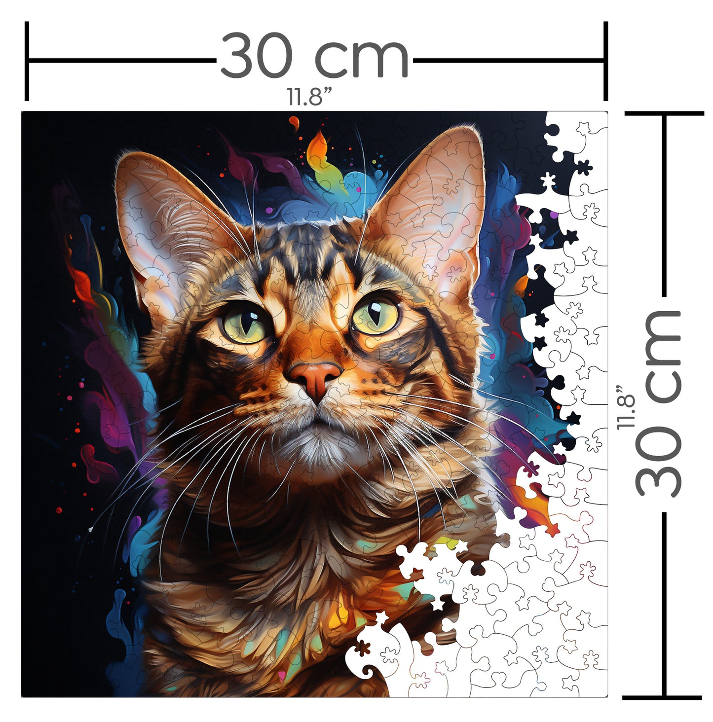 Puzzle cu Pisici - Toyger 4 - 200 piese - 30 x 30 cm