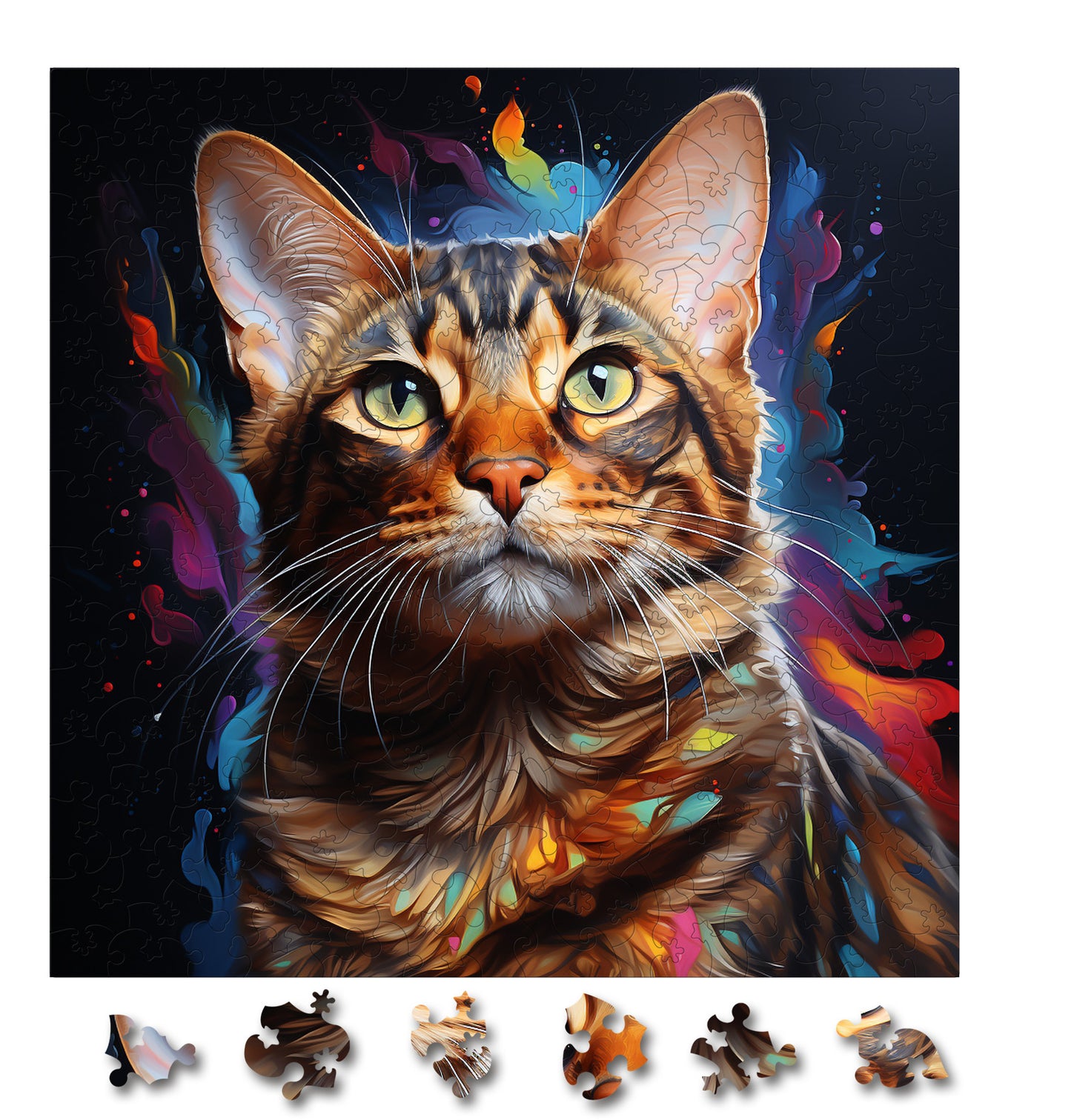 Puzzle cu Pisici - Toyger 4 - 200 piese - 30 x 30 cm