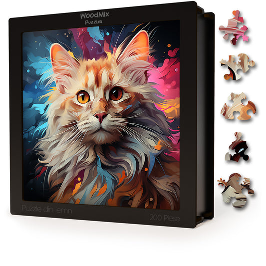 Puzzle cu Pisici - Turkish Angora 2 - 200 piese - 30 x 30 cm