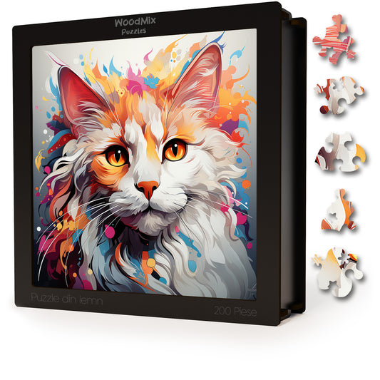 Puzzle cu Pisici - Turkish Van 5 - 200 piese - 30 x 30 cm