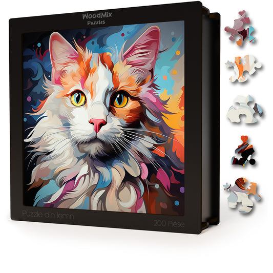 Puzzle cu Pisici - Turkish Van 6 - 200 piese - 30 x 30 cm