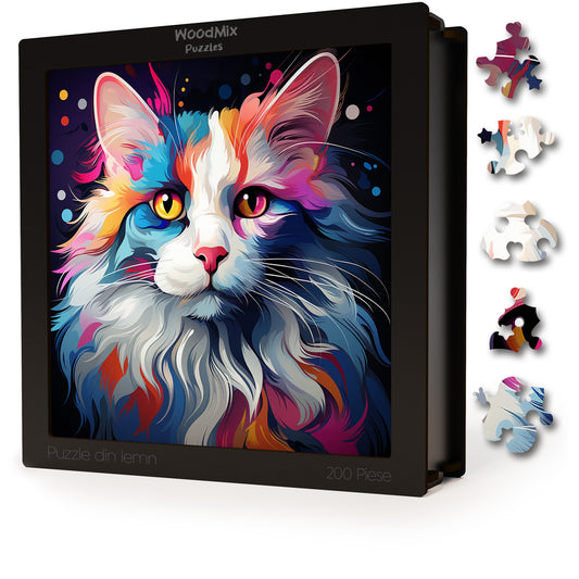 Puzzle cu Pisici - Turkish Van 7 - 200 piese - 30 x 30 cm