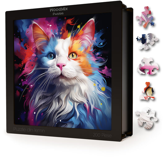 Puzzle cu Pisici - Turkish Van 8 - 200 piese - 30 x 30 cm