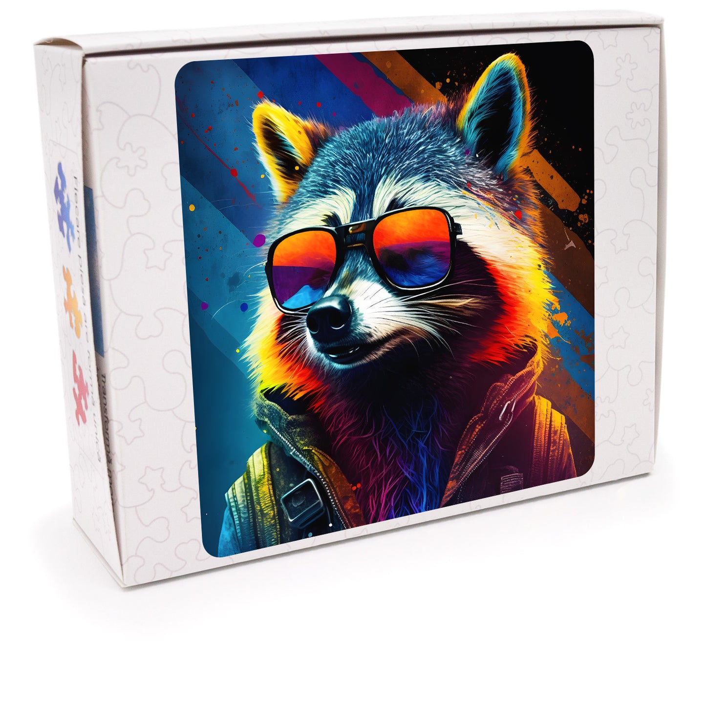 Puzzle cu Animale - Cool Raccoon
