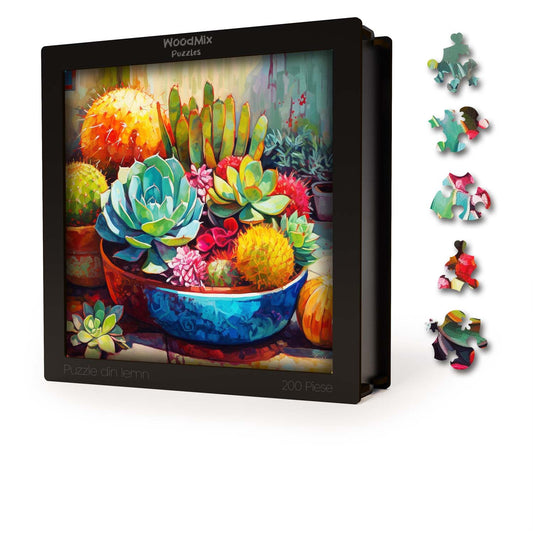 Puzzle cu Plante - Succulent Garden - 200 piese - 30 x 30 cm