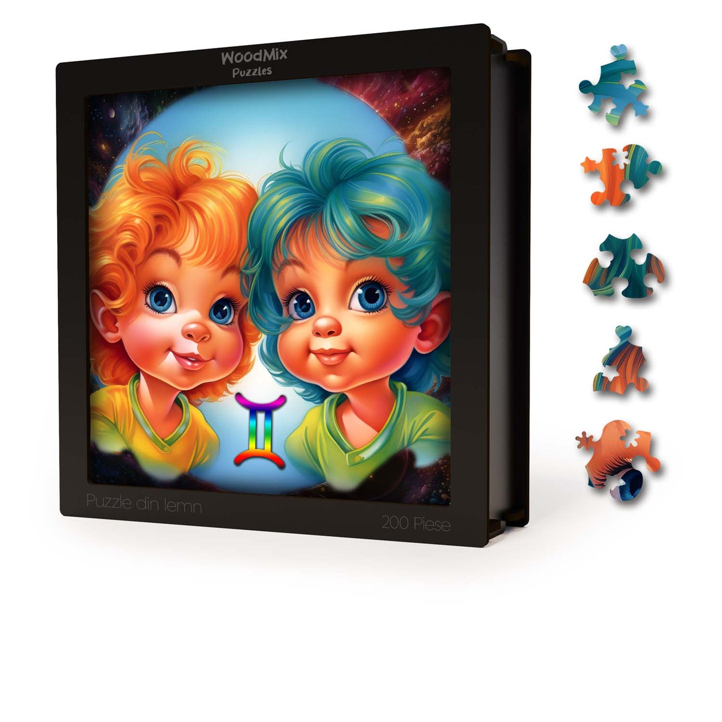 Puzzle cu Zodii - Baieti Gemeni - 200 piese - 30 x 30 cm