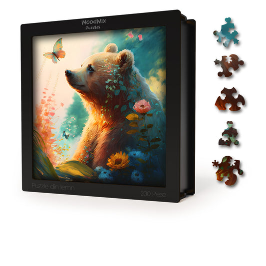 Puzzle cu Animale - Gentle Bear - 200 piese - 30 x 30 cm