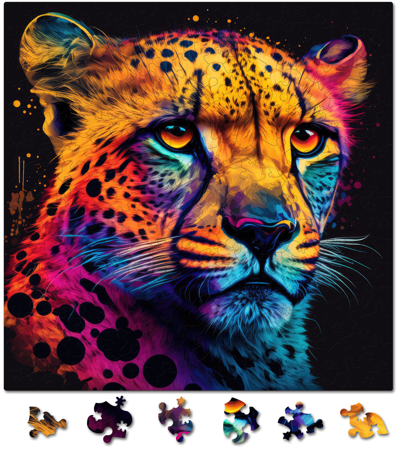 Puzzle cu Animale - Ghepard - 200 piese - 30 x 30 cm