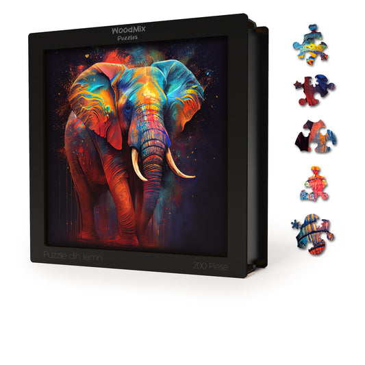 Puzzle cu Animale - Elefant 1