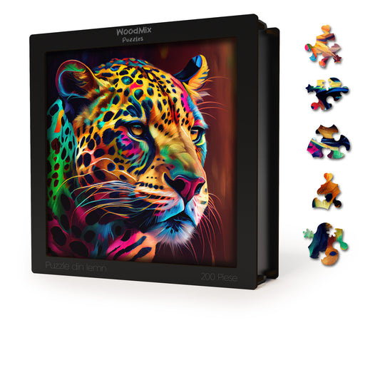 Puzzle cu Animale - Leopard 1 - 200 piese - 30 x 30 cm