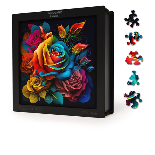 Puzzle cu Flori - Climbing Rose- 200 piese - 30 x 30 cm