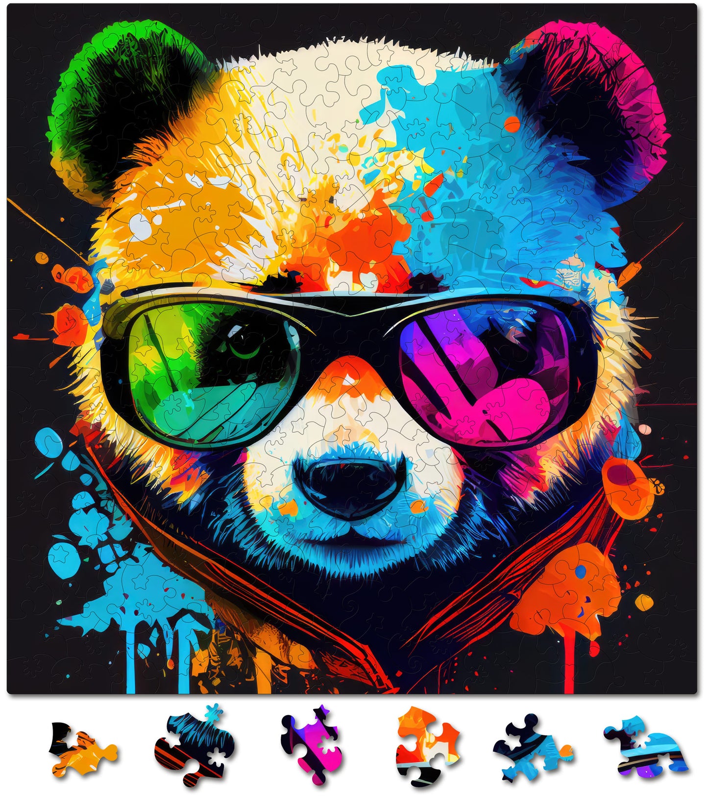 Puzzle cu Animale - Cool Panda