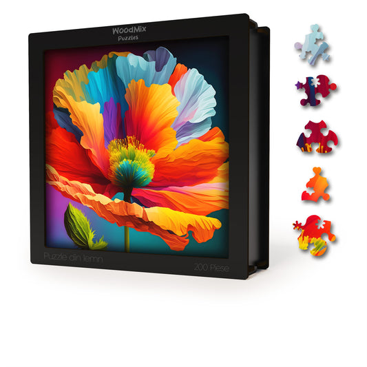 Puzzle cu Flori - Iceland Poppy - 200 piese - 30 x 30 cm