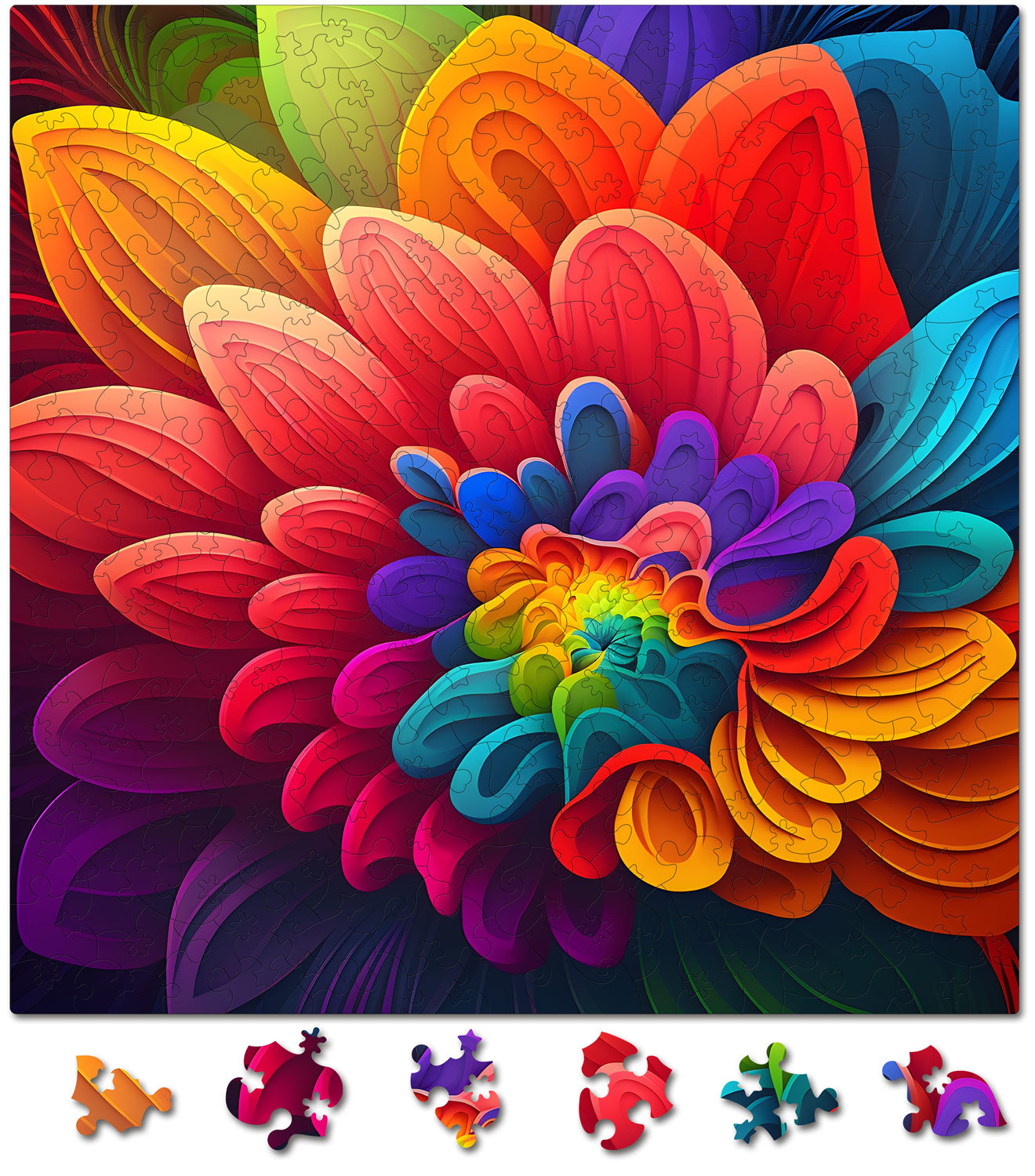 Puzzle cu Flori - Mallow - 200 piese - 30 x 30 cm