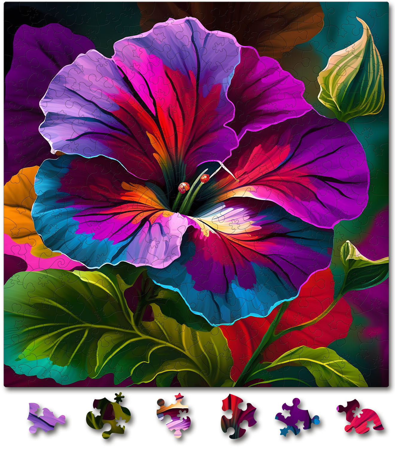 Puzzle cu Flori - Petunia - 200 piese - 30 x 30 cm