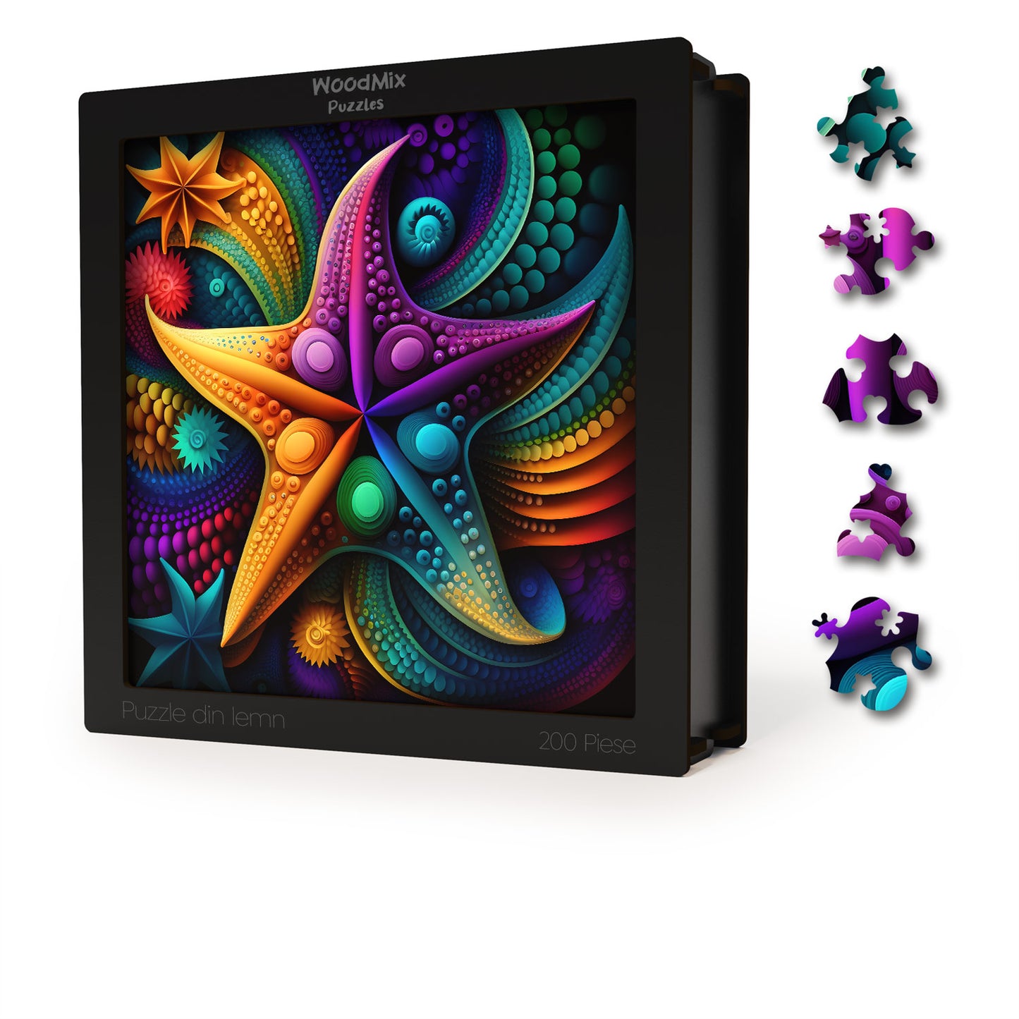 Puzzle Abstract - Rainbow Starfish