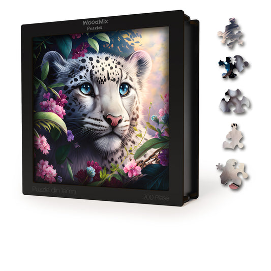 Puzzle cu Animale - Snow Leopard